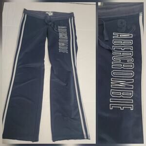 VTG Abercrombie & Fitch Track Pants Adult Medium Low Rise Baggy Wide Leg Y2K's